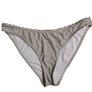 Black and white striped bikini bottoms